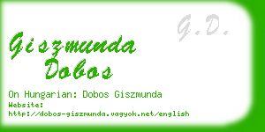 giszmunda dobos business card